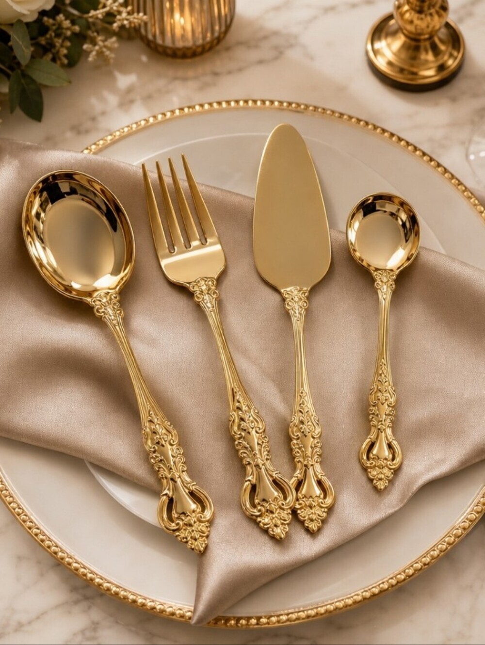 Vintage Royal Sealy Gold‑Plated Hostess Set (1960s–1970s) – New in Box